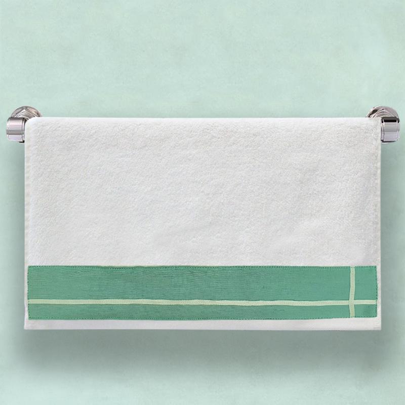 Mint Border Towel